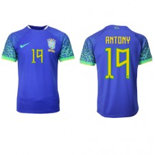 Brasil Antony #19 Bortedrakt VM 2022 Kortermet